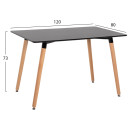 ΣΕΤ ΤΡΑΠΕΖΑΡΙΑΣ 5ΤΜΧ MINIMAL HM21173 MDF TOP ΜΑΥΡΟ-ΒΕΛΟΥΔΟ & ΜΕΤΑΛΛΟ ΜΑΥΡΟ