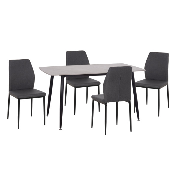 ΣΕΤ ΤΡΑΠΕΖΑΡΙΑΣ 5ΤΜΧ RAVEN HM10743 ΚΕΡΑΜΙΚΟ TOP ΓΚΡΙ ΜΑΡΜΑΡΟ--ΓΚΡΙ ΥΦΑΣΜΑ