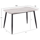 ΣΕΤ ΤΡΑΠΕΖΑΡΙΑΣ 5ΤΜΧ RAVEN HM21266.02 ΚΕΡΑΜΙΚΟ TOP CALACATTA--ΚΡΕΜ PU
