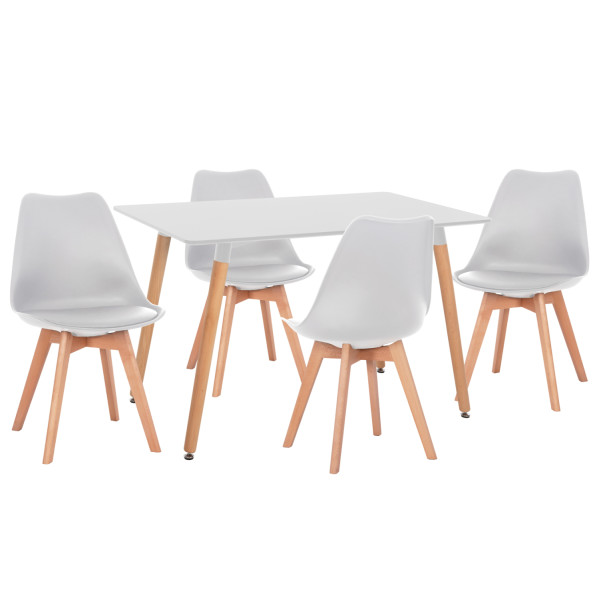 ΣΕΤ ΤΡΑΠΕΖΑΡΙΑΣ 5ΤΜΧ VEGAS HM21184 MDF TOP ΣΕ ΛΕΥΚΟ--ΠΟΔΙΑ ΟΞΙΑΣ