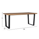 ΣΕΤ ΤΡΑΠΕΖΑΡΙΑΣ 7ΤΜΧ ASTORIA HM10933.02 MDF TOP--ΥΦΑΣΜΑ ΜΠΕΖ/ΚΑΦΕ & ΜΕΤΑΛΛΟ ΜΑΥΡΟ