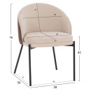ΣΕΤ ΤΡΑΠΕΖΑΡΙΑΣ 7ΤΜΧ ASTORIA HM10933.02 MDF TOP--ΥΦΑΣΜΑ ΜΠΕΖ/ΚΑΦΕ & ΜΕΤΑΛΛΟ ΜΑΥΡΟ