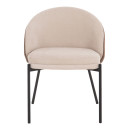 ΣΕΤ ΤΡΑΠΕΖΑΡΙΑΣ 7ΤΜΧ ASTORIA HM10933.02 MDF TOP--ΥΦΑΣΜΑ ΜΠΕΖ/ΚΑΦΕ & ΜΕΤΑΛΛΟ ΜΑΥΡΟ