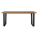 ΣΕΤ ΤΡΑΠΕΖΑΡΙΑΣ 7ΤΜΧ ASTORIA HM10933.02 MDF TOP--ΥΦΑΣΜΑ ΜΠΕΖ/ΚΑΦΕ & ΜΕΤΑΛΛΟ ΜΑΥΡΟ