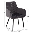 ΣΕΤ ΤΡΑΠΕΖΑΡΙΑΣ 7ΤΜΧ RAVEN HM21070.03 ΚΕΡΑΜΙΚΟ TOP--4 ΚΑΡΕΚΛΕΣ & 2 ΠΟΛΥΘΡΟΝΕΣ ΓΚΡΙ