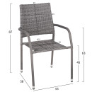 ΣΕΤ ΤΡΑΠΕΖΑΡΙΑΣ ΕΞ.ΧΩΡΟΥ 5ΤΜΧ MORNER HM21008 ΜΕΤΑΛΛΟ & WICKER ΣΕ ΓΚΡΙ