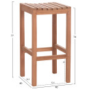 ΣΕΤ ΤΡΑΠΕΖΙ ΜΕ 2 ΣΚΑΜΠΟ ΜΠΑΡ PRESSCOT HM10918 ΞΥΛΟ TEAK ΣΕ ΦΥΣΙΚΟ ΧΡΩΜΑ