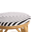 ΣΚΑΜΠΟ ΑΛΟΥΜΙΝΙΟΥ CHINO HM6285.03 BAMBOO LOOK-TEXTILENE ΛΕΥΚΟ-ΜΑΥΡΟ Φ36x46Υεκ.