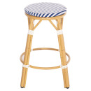 ΣΚΑΜΠΟ ΑΛΟΥΜΙΝΙΟΥ ΜΕΣ.ΥΨΟΥΣ CHINO HM6286.05 BAMBOO LOOK & TEXTILENE ΜΠΛΕ 43x43x65Υεκ