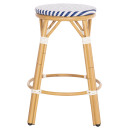 ΣΚΑΜΠΟ ΑΛΟΥΜΙΝΙΟΥ ΜΕΣ.ΥΨΟΥΣ CHINO HM6286.05 BAMBOO LOOK & TEXTILENE ΜΠΛΕ 43x43x65Υεκ