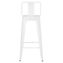 ΣΚΑΜΠΟ BAR ME ΠΛΑΤΗ ΜΕΤΑΛΛΙΚΟ MELITA-PRO HM8643.41 ΛΕΥΚΟ ΜΑΤ 42x42x100Υεκ.