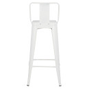 ΣΚΑΜΠΟ BAR ME ΠΛΑΤΗ ΜΕΤΑΛΛΙΚΟ MELITA-PRO HM8643.41 ΛΕΥΚΟ ΜΑΤ 42x42x100Υεκ.