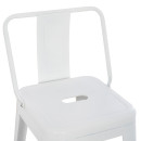 ΣΚΑΜΠΟ BAR ME ΠΛΑΤΗ ΜΕΤΑΛΛΙΚΟ MELITA-PRO HM8643.41 ΛΕΥΚΟ ΜΑΤ 42x42x100Υεκ.