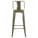 ΣΚΑΜΠΟ BAR ME ΠΛΑΤΗ ΜΕΤΑΛΛΙΚΟ MELITA-PRO HM8643.43 DARK OLIVE GREEN 42x42x100Υεκ.