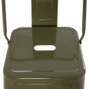 ΣΚΑΜΠΟ BAR ME ΠΛΑΤΗ ΜΕΤΑΛΛΙΚΟ MELITA-PRO HM8643.43 DARK OLIVE GREEN 42x42x100Υεκ.