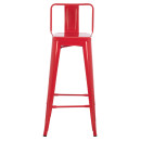 ΣΚΑΜΠΟ BAR ME ΠΛΑΤΗ ΜΕΤΑΛΛΙΚΟ MELITA-PRO HM8643.44 ΚΟΚΚΙΝΟ 42x42x100Υεκ.