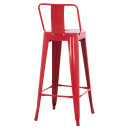 ΣΚΑΜΠΟ BAR ME ΠΛΑΤΗ ΜΕΤΑΛΛΙΚΟ MELITA-PRO HM8643.44 ΚΟΚΚΙΝΟ 42x42x100Υεκ.