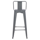 ΣΚΑΜΠΟ BAR ME ΠΛΑΤΗ ΜΕΤΑΛΛΙΚΟ MELITA-PRO HM8643.50 ΓΚΡΙ 42x42x100Υεκ.