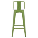 ΣΚΑΜΠΟ BAR ΜΕΤΑΛΛΙΚΟ MELITA ME ΠΛΑΤΗ ΣΕ LIGHT OLIVE GREEN HM8643.13 43Χ43Χ100Yεκ.
