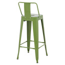 ΣΚΑΜΠΟ BAR ΜΕΤΑΛΛΙΚΟ MELITA ME ΠΛΑΤΗ ΣΕ LIGHT OLIVE GREEN HM8643.13 43Χ43Χ100Yεκ.