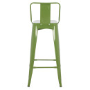 ΣΚΑΜΠΟ BAR ΜΕΤΑΛΛΙΚΟ MELITA ME ΠΛΑΤΗ ΣΕ LIGHT OLIVE GREEN HM8643.13 43Χ43Χ100Yεκ.
