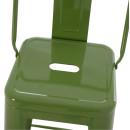 ΣΚΑΜΠΟ BAR ΜΕΤΑΛΛΙΚΟ MELITA ME ΠΛΑΤΗ ΣΕ LIGHT OLIVE GREEN HM8643.13 43Χ43Χ100Yεκ.