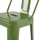 ΣΚΑΜΠΟ BAR ΜΕΤΑΛΛΙΚΟ MELITA ME ΠΛΑΤΗ ΣΕ LIGHT OLIVE GREEN HM8643.13 43Χ43Χ100Yεκ.