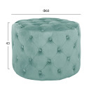 ΣΚΑΜΠΟ KASSIE ΦΥΣΤΙΚΙ ΒΕΛΟΥΔΟ ΤΥΠΟΥ CHESTERFIELD HM8406.07 Φ60X43Υ εκ.