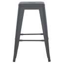 ΣΚΑΜΠΟ ΜΕΣΑΙΟΥ ΥΨΟΥΣ ΜΕΤΑΛΛΙΚΟ MELITA-PRO HM8573.50 ΓΚΡΙ 43x43x67Υεκ.