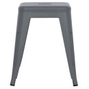 ΣΚΑΜΠΟ ΜΕΤΑΛΛΙΚΟ MELITA HM0096.50 ΣΕ ΓΚΡΙ ΜΑΤ ΧΡΩΜΑ 37x37x45Υεκ.