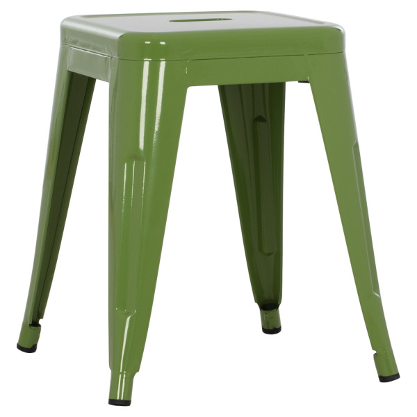 ΣΚΑΜΠΟ ΜΕΤΑΛΛΙΚΟ MELITA HM0096.53 ΣΕ LIGHT OLIVE GREEN ΧΡΩΜΑ 37x37x45Υεκ.