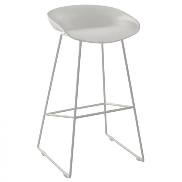 ΣΚΑΜΠΟ ΜΕΤΑΛΛΙΚΟ NAILA HM8450.01 ΜΕ ΚΑΘΙΣΜΑ PP ΛΕΥΚΟ 47x47x83 εκ. 2τμχ