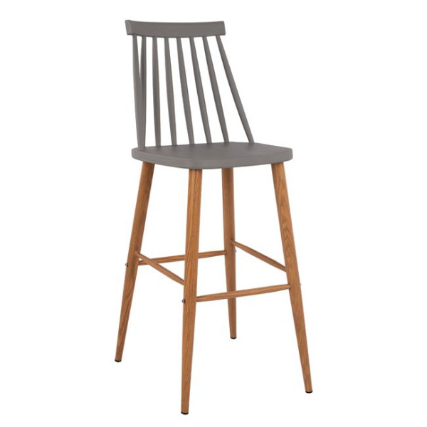 ΣΚΑΜΠΟ ΜΠΑΡ HM8459.10 VANESSA ΣΕ ΓΚΡΙ ΧΡΩΜΑ 43x49x107 εκ. 2τμχ