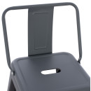 ΣΚΑΜΠΟ ΜΠΑΡ ΜΕΣΑΙΟΥ ΥΨΟΥΣ ΜΕΤΑΛΛΙΚΟ MELITA-PRO HM8574.50 ΓΚΡΙ 43x43x88Υεκ.