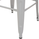 ΣΚΑΜΠΟ ΜΠΑΡ ΜΕΤΑΛΛΙΚΟ MELITA-PRO HM8642.41 ΣΕ ΛΕΥΚΟ ΜΑΤ 43x43x78Υεκ.