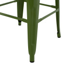 ΣΚΑΜΠΟ ΜΠΑΡ ΜΕΤΑΛΛΙΚΟ MELITA-PRO HM8642.53 ΣΕ LIGHT OLIVE GREEN 43x43x78Υεκ.