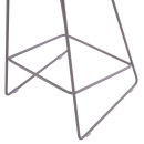 ΣΚΑΜΠΟ ΜΠΑΡ NAILA HM9299.10 ΓΚΡΙ ΜΕΣΑΙΟΥ ΥΨΟΥΣ 44x44x74Yεκ. 2τμχ