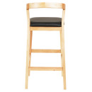 ΣΚΑΜΠΟ ΜΠΑΡ NAMI HM9952.01 RUBBERWOOD ΣΕ ΟΑΚ-ΜΑΥΡΟ PU 47,5x59x102,5Υεκ.