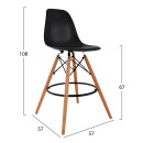 ΣΚΑΜΠΟ ΜΠΑΡ RENATA HM0173.02 ΜΑΥΡΟ 47x50x108Υ εκ. 4τμχ