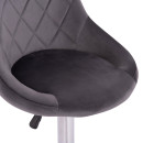 ΣΚΑΜΠΟ ΜΠΑΡ ROSE HM204.41 ΜΕ ΑΜΟΡΤΙΣΕΡ ΧΡΩΜΙΟΥ & ΓΚΡΙ ΒΕΛΟΥΔΟ 48x45x105Υεκ. 2τμχ