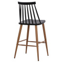 ΣΚΑΜΠΟ ΜΠΑΡ VANESSA ΜΑΥΡΟ ΜΕΣΑΙΟΥ ΥΨΟΥΣ HM9300.02  43x45x97Υεκ. 2τμχ