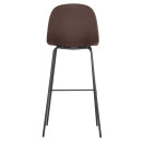 ΣΚΑΜΠΟ ΜΠΑΡ VINCENT HM8579.23 ΚΑΦΕ ΥΦΑΣΜΑ-ΜΑΥΡΟΣ ΜΕΤΑΛΛΙΚΟΣ ΣΚΕΛΕΤΟΣ 47x46x104Υεκ. 4τμχ