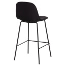 ΣΚΑΜΠΟ ΜΠΑΡ VINCENT HM9298.24 ΜΕΣΑΙΟΥ ΥΨΟΥΣ-ΜΑΥΡΟ ΥΦΑΣΜΑ-ΜΕΤΑΛΛΙΚΑ ΠΟΔΙΑ 43x50x92,5Υεκ 4τμχ