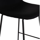 ΣΚΑΜΠΟ ΜΠΑΡ VINCENT HM9298.24 ΜΕΣΑΙΟΥ ΥΨΟΥΣ-ΜΑΥΡΟ ΥΦΑΣΜΑ-ΜΕΤΑΛΛΙΚΑ ΠΟΔΙΑ 43x50x92,5Υεκ 4τμχ