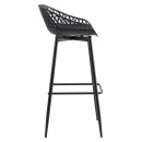 ΣΚΑΜΠΟ ΠΟΛΥΠΡΟΠΥΛΕΝΙΟΥ ΜΑΥΡΟ ΜΕ ΜΕΤΑΛΛΙΚΑ ΠΟΔΙΑ HM8686.12 45x45x97Υ εκ. 4τμχ