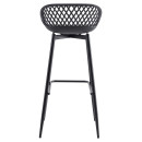 ΣΚΑΜΠΟ ΠΟΛΥΠΡΟΠΥΛΕΝΙΟΥ ΜΑΥΡΟ ΜΕ ΜΕΤΑΛΛΙΚΑ ΠΟΔΙΑ HM8686.12 45x45x97Υ εκ. 4τμχ