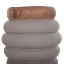 ΣΚΑΜΠΟ PUFFAT HM18172.03 FIBER CEMENT ΓΚΡΙ- ΞΥΛΟ TEAK TOP Φ45x46Υεκ.