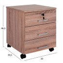 ΣΥΡΤΑΡΙΕΡΑ ΓΡΑΦΕΙΟΥ HAYDEN HM2282.02 ΣΕ SONAMA ΧΡΩΜΑ 39.5x40x46.5Υεκ