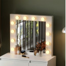 ΤΟΥΑΛΕΤΑ ΜΕ ΦΩΤΙΣΜΟ LED & ΣΥΡΤΑΡΙΑ KEITLIN HM2499.03 ΜΕΛΑΜΙΝΗ ΣΕ ΛΕΥΚΟ 80x40x140Υεκ.