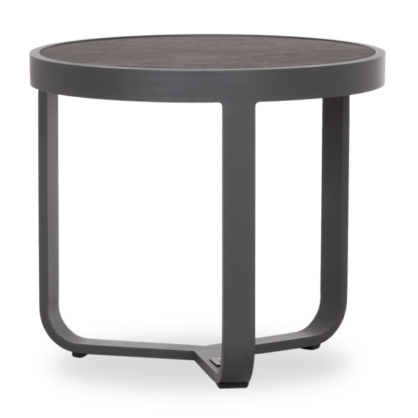 ΤΡΑΠΕΖΑΚΙ ΑΛΟΥΜΙΝΙΟΥ DEVIOUS SM6440.01 ΑΝΘΡΑΚΙ--ΓΚΡΙ SINTERED STONE TOP Φ45x41Υεκ.
